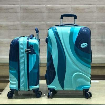 China PC Classic Vintage ABS 3 pieces Set Trolley Bags Hard Shell Travelling Spinner Luggage Suitcase set for sale