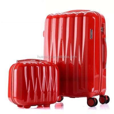 China Long-distance Travel abs+pc plastic hardshell trolley luggage suitcase travel bags set for sale