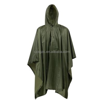 China CHINA XINXING 190T Polyester Durable Army Tactical Waterproof Military Rain Poncho for sale