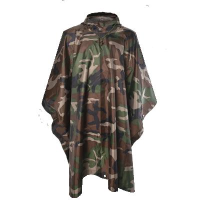 China Woodland Military Camouflage Robe Bachelor's Raincoat Army Raincoat PVC Men's Nylon Poncho for sale