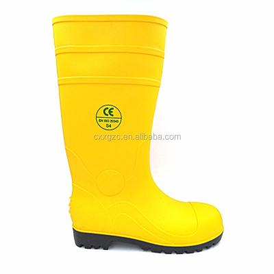 China PVC Steel Toe High Quality Waterproof Long Safety Toe Rain Boots for sale