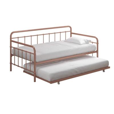 China High Quality Storage Customize Double Deck Caster Frame Twin Metal Sofa / Day Bed for sale