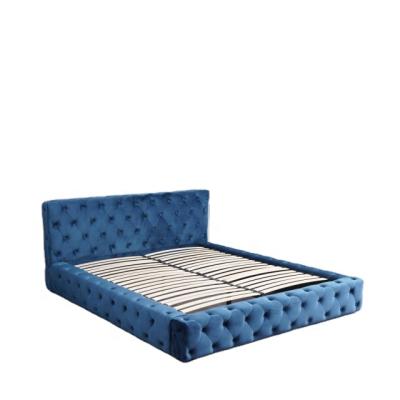 China Hot sales tufted--cheap queen king double velvet fabric bed for sale