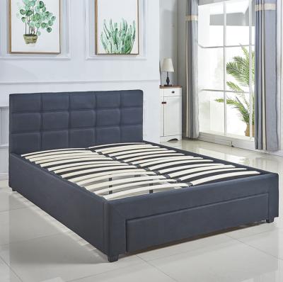 China Factory Price Bedroom Furniture Double Storage Fabric Bed With Dawers for sale