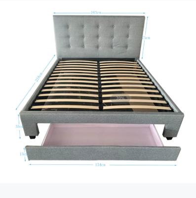 China Storage 4 Ft 6 Queen Double Storage Bed With 1 Drawer Cheap Factory Price for sale