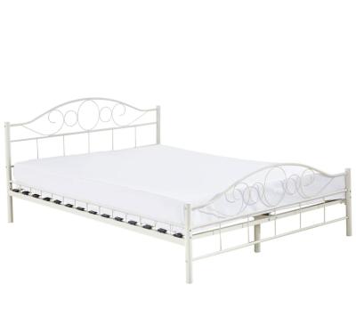 China Storage Simple Design Metal Beds With Wooden Slats Bed Base, Popular European Style Metal Bed Frame 180x200 for sale