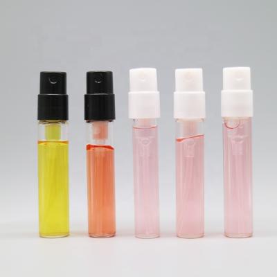 China Atomizer Mist Vial Sample Perfume Glass Spray Bottle 1.5ml 2ml 2.5ml Empty Personal Care Mini Clear for sale