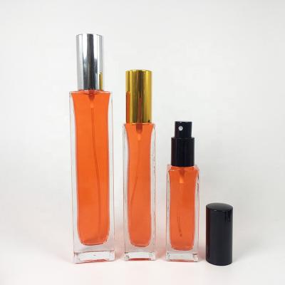 China 30ml 50ml 100ml Square Perfume Mist Spray Glass Bottle Recyclable Cosmetic Packaging Empty Perfume Bottles For Sale for sale