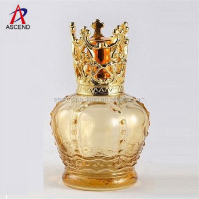 China Imperial Personal Care 90ml Crown Shape Glass Diffuser Bottle For Perfume for sale