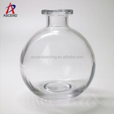 China Ball Shape 200ml 250ml Crimp Personal Care Tubular Air Oil Diffuser Glass Home Aroma Bottles With Cork for sale