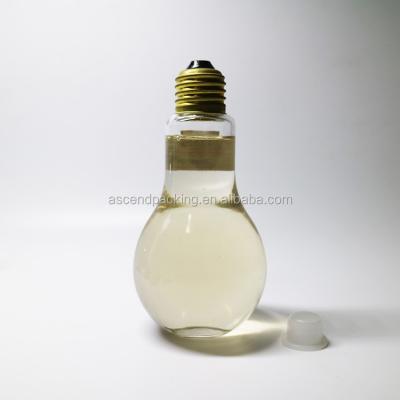 China Personal Care 200ml Cute Glass Lamp Bulb Diffuser Bottle / Unique Shape Glass Aroma Bottle for sale