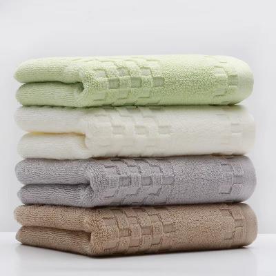 China Wholesale High Quality Viable Single Color 100% Cotton Towel Bathroom Household Washcloth for sale