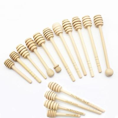 China Wooden Cart 8cm 10cm 15cm Honey Stick 16cm Kitchen\Restaurant\Hotel For Dipping Wooden Stick Honey Bucket Mixing Mixing Stick for sale