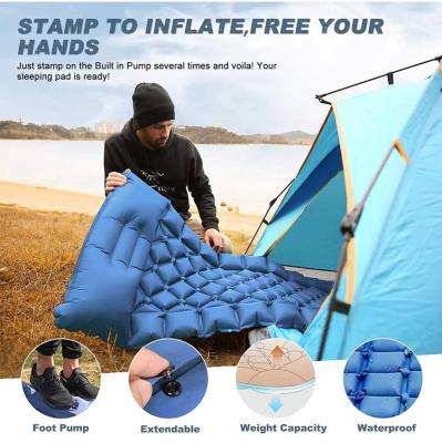 China Modern Ultralight Waterproof Outdoor Inflatable Mattress With Pillow For Camping Hiking for sale