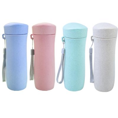 China Factory Direct Wheat Straw Water Bottle 450ml Sustainable Healthy Materials Plastic Cup Suppliers for sale