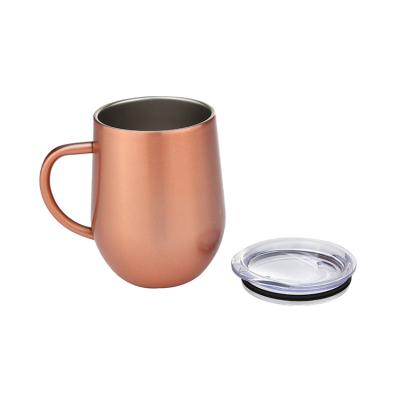 China PORTABLE Small Quantity Double Wall Vacuum Insulated Wine Tumbler With Handle Keep Warm for sale