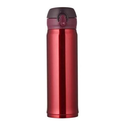 China PORTABLE Promotion Flip Top Water Bottle Double Wall 304 Stainless Steel Gift Water Bottle For Dollar Store for sale