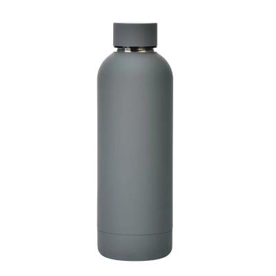 China PORTABLE Stainless Steel Double Layer Water Bottles Vacuum Flask 500ml Thermo Matte Black for sale