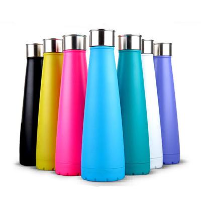 China 500ML PORTABLE Sublimation Blanks Cola Shaped Water Bottle Double Wall Stainless Steel Vacuum Flask for sale