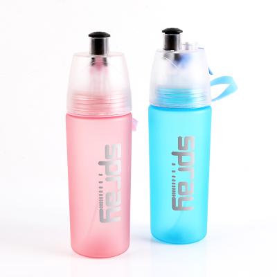 China Factory Direct Sales Viable Frosted Tritan Spray Mist Water Bottle Portable Outdoor Fashion Bottles for sale