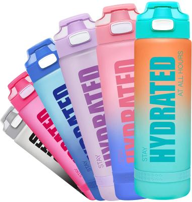 China 2021 Viable Top Selling 32 Ounce Sports Water Bottle With Hot Weather Marker Gradient Colors On Amazon for sale