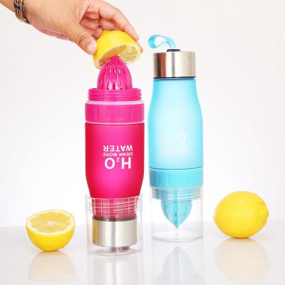 China Sustainable Hot Fruit H2O Infusion Water Bottle Plastic Bottom Openable for sale