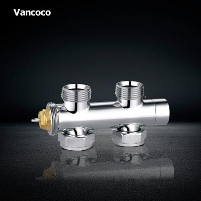 China General Vancoco YK113 Polished Chrome 2 Way H Valve For Radiator for sale