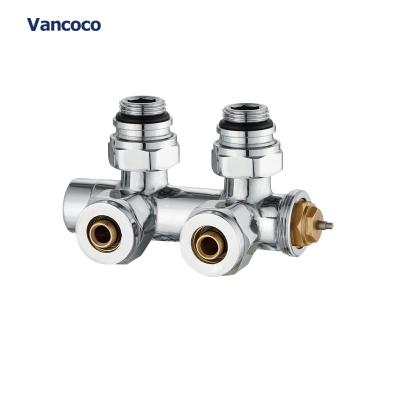 China General Vancoco YK126-J Polished Chromed Intelligent Radiator H Thermostatic Valve for sale