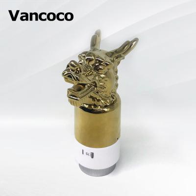 China Vancoco IV-321 New Classic Antique Traditional Design TRV Dragon Radiator Valve Gold Head for sale