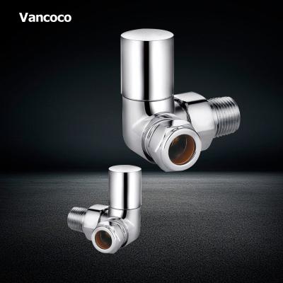 China General Vancoco YK215 Polished Chrome Heater Corner Radiator Control Valve for sale