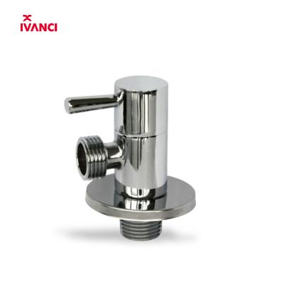 China IVANCI Brass Body General Machine Polished Plastic Stem Angle Valve With Zinc Handle for sale