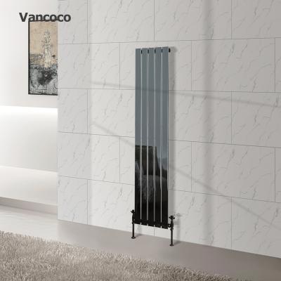 China RS12 1800x225mm Luxury Black Nickel Central Heating Flat Vertical Hot Water Radiator For Home for sale