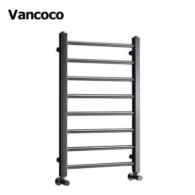 China Heater Black Nickel Towel Rail Bathroom Electric Heated Towel Rail Thermostatic Towel Radiator Valve Manufacturer VANCOCO for sale