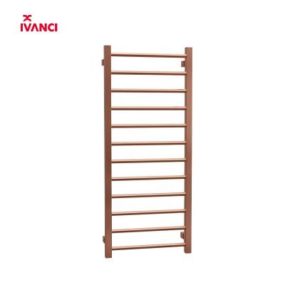 China Heater IVANCI 800*500mm Copper Color Towel Radiator Heater Cloth Drying Rack With Brackets for sale