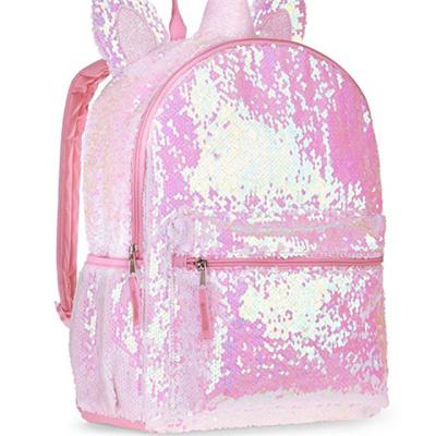 China Pink Unicorn 2 Way Creature Glitter Creature Backpack 16 Special School Backpack Good Quality for sale