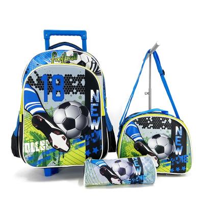 China Polyester Football School Bags With Wheeled Trolley for sale