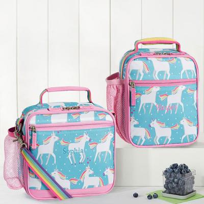 China Cartoon Waterproof Kids Bag With Unicorn Animal Preschool Lunch Bag For Kindergarten Insulated Bag for sale