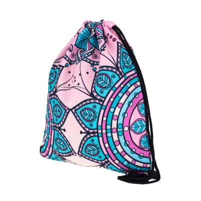 China Classic Fashion Drawstring Backpacks Geometric Mandala 3D Print School Bags Unisex, YX-K23 for sale