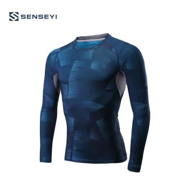 China Antibacterial Gym Wear For Mens Long Sleeve T Shirt Lycra Gym Wear for sale