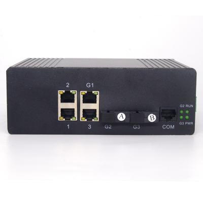 China FTTH FTTB FTTX Network MT-GYJ1008 4 Ports +2 1000M Adaptive Gigabit Ring Fiber Switch Ethernet Electrical 1000M Switch for sale