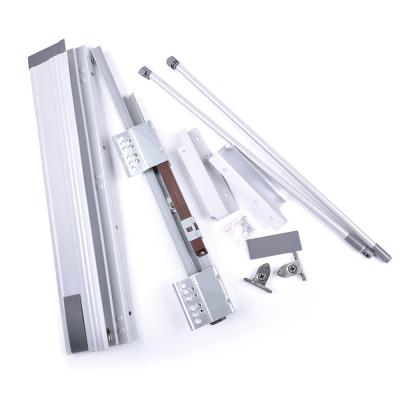 China Modern Tandem Telescopic Drawer Slide Rail / Metal Box Drawer Slide for sale