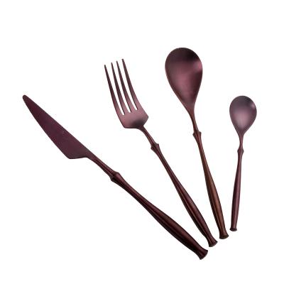 China New Viable Purple Cutlery Cutlery Unique Desgin Stainless Steel Cubiertos Cutlery Cutlery for sale