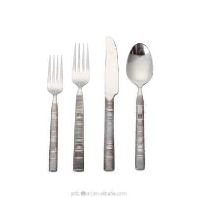 China 2021 Sustainable New Arrival Spoon And Fork Stainless Steel Cutlery Sets Easy Handle Cutlery For Adults for sale