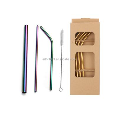 China Viable Wholesale China Straw Rainbow Straw Stainless Straws Stainless for sale