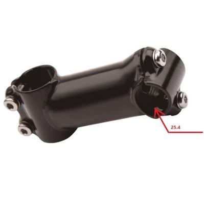 China Mountain Bikes Bicycle Handlebar Stem Black Steel Barbore 25.4 for sale