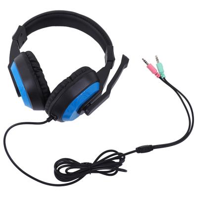 China Comfortable 3.5mm Cable Gaming Wearing Headphones Over Ear Gaming Headset Noise Canceling Earphone + Microphone for sale