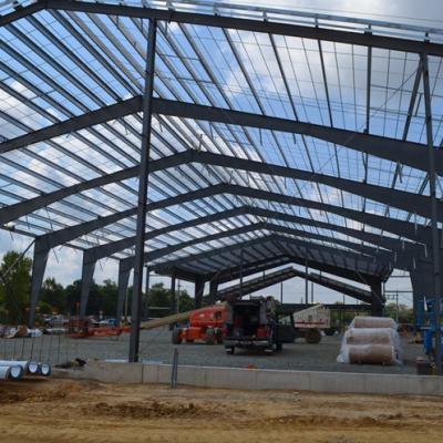 China Traditional large-span building structure, prefabricated warehouses for sale