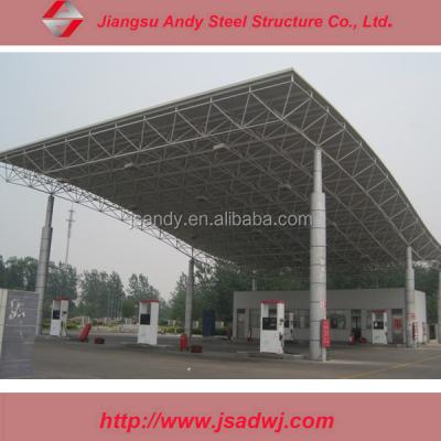 China Gas Station Roof Gas Station Canopy Galvanized High Quality Steel Canopy for sale