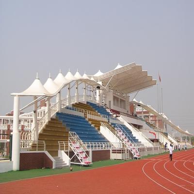 China Membrane Structure Stadium Bleachers Roof Fireproof Tension Canopy for sale