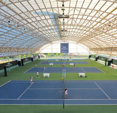 China Roof Cover Monden Design Indoor Gym Bleachers Truss Roof For Tennis Court for sale